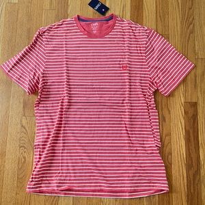 NWT Ralph Lauren Chaps Red & white striped cotton tee size XL